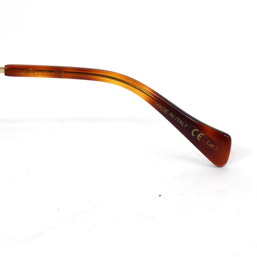 Gucci GG0969S 002 Aviator Sunglasses NEW 59mm Shiny Endura Gold Brown Lens - Picture 5 of 8